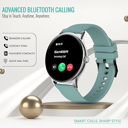 GameSir Glavito Round Dial Smartwatch with 1.49" AMOLED Display, 100+ Sports Modes, IP67, Bluetooth Calling - Image 3