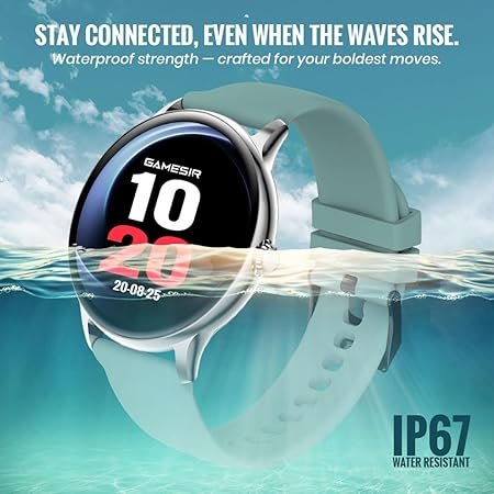 GameSir Glavito Round Dial Smartwatch with 1.49" AMOLED Display, 100+ Sports Modes, IP67, Bluetooth Calling - Image 2