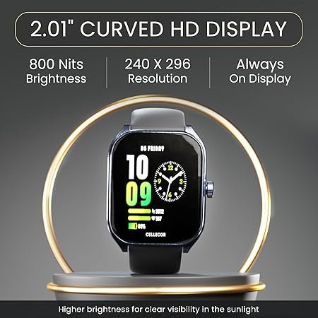 CELLECOR M6 Twist 2.01" HD Curved Display Smart Watch, Bluetooth Calling, 100+ Watch Faces, 100+ Sports Modes - Image 2