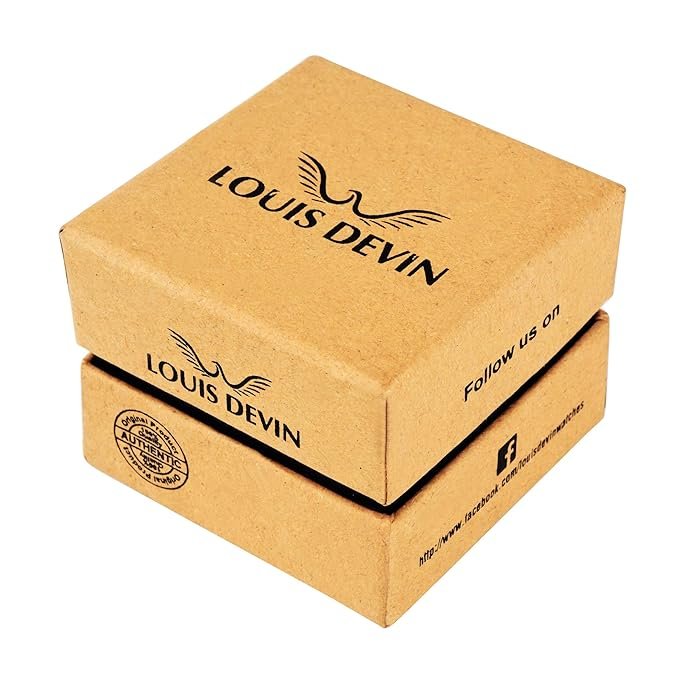 LOUIS DEVIN Steel Chain Analog Wrist Watch for Men (White/Blue/Black Dial) | LD-GR062-CH - Image 3